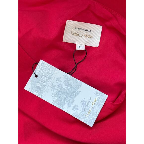 NWT Tuckernuck x India Hicks Scarlet Carmen Midi One Shoulder Dress Event Red XS - Picture 6 of 8